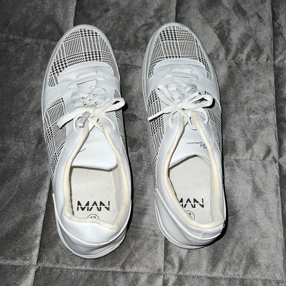 Boohoo Shoes Boohooman Whiteblack Checkered Boat Shoe Poshmark